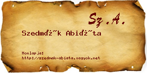 Szedmák Abiáta névjegykártya